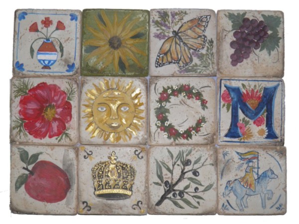 Handmade Tiles Retro Designs Decorator Painting travertine