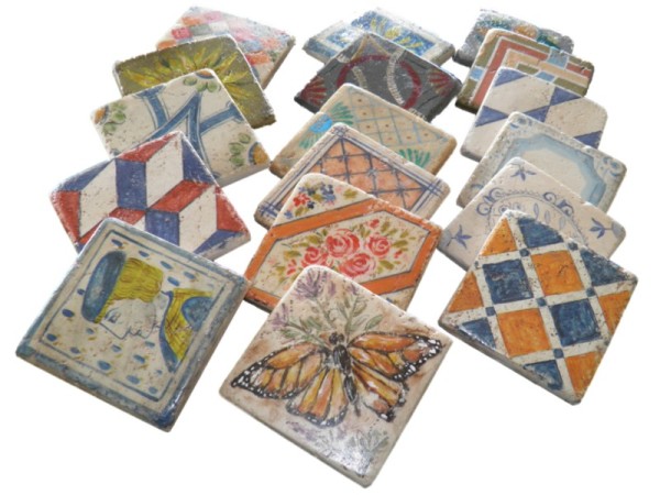 Handmade Tiles Retro Designs Decorator Painting travertine