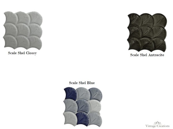 Πλακίδια από γρανίτη Scale  σε σχήμα λέπι 