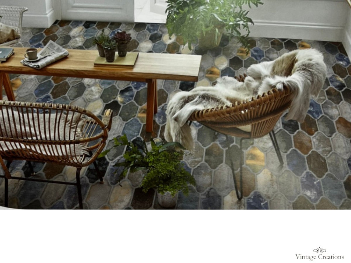 Vintage Πλακίδια Σατινέ Τοίχων Δαπέδων Dorne