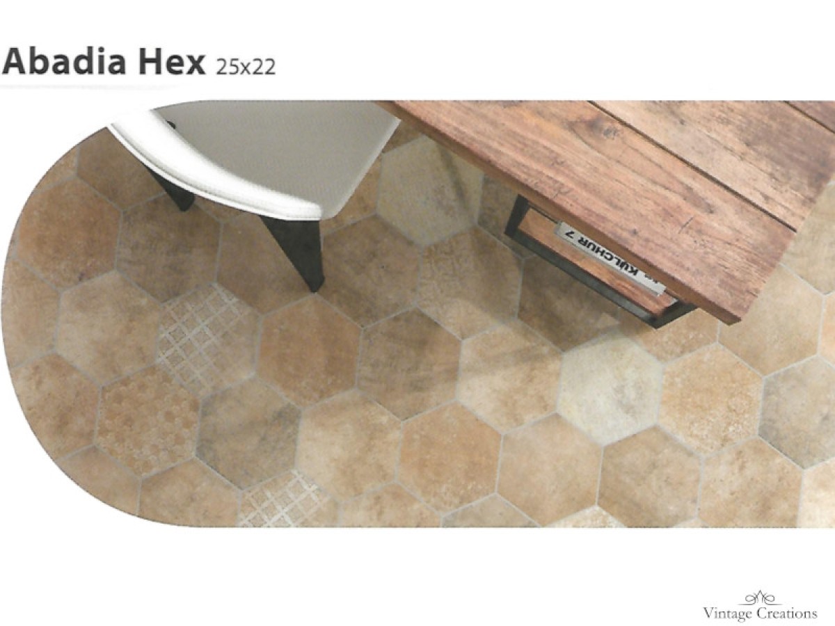 Εξάγωνα Πλακάκια Πατώματος Abadia Hex 