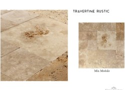 Φυσικά πλακάκια από πέτρωμα travertino σε modulo