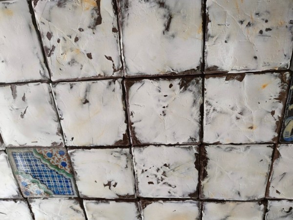 Αντικέ Ρουστίκ Παλαιωμένα Τραβερτίνο Πλακάκια Μύκονος Λευκό Παλιό 10,5 χ 10,5 cm