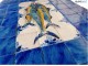 Fish Handmade Decor Picture Wall Tiles Travertine