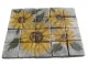 Handmade Tiles Travertine Painting Suns