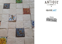 Χειροποίητα  Πλακάκια Τραβερτίνο Μύκονος Φυσικά Λευκά Με Σχέδια