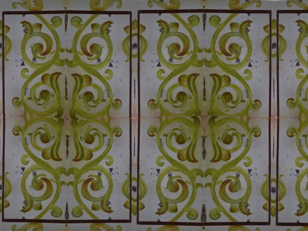 Μεγάλα Μοναστηριακά Πλακίδια Τοίχου Χειροποίητα Ζωγραφικά Σχέδια Θέα