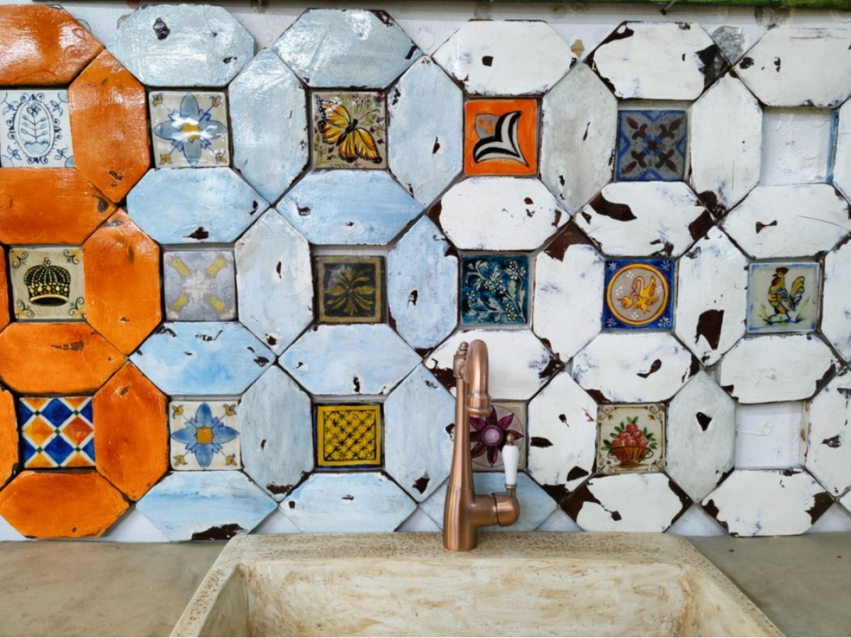 Μοναστηριακά Τύπου Πλακίδια Χειροποίητα Σειρά Νέδα