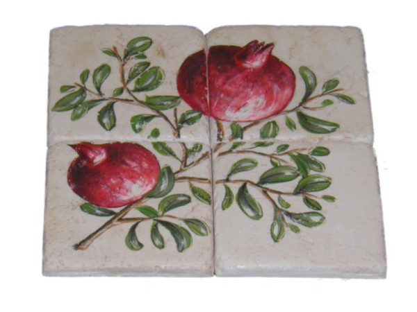 Ρόδια Ντεκόρ Κουζίνας Χειροποίητα Πλακάκια