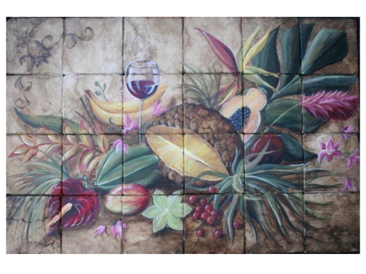 Ειδικά πλακάκια Ντεκόρ Κουζίνας Τροπικά Φρούτα 