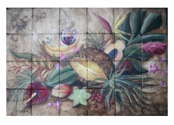 Special tiles Kitchen Decor Tropical Fruits