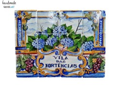 Vila Handmade Tiles Travertine Wall Painting Illustration