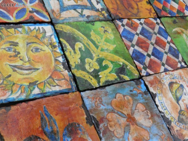 Vintage Χειροποίητα Ζωγραφικά Σχέδια Πλακάκια Τιμές Μοναστηριακά 