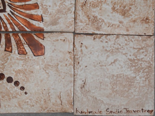 Έργο Τέχνης πλακάκια δαπέδου τοίχου τραβερτίνο ζωγραφική ψηφιδωτό Μέδουσα