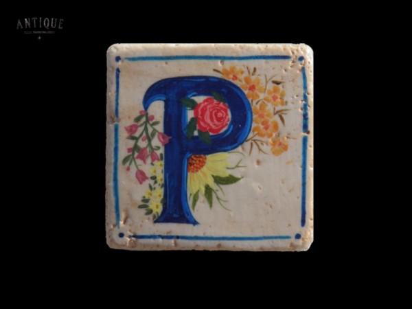 Γράμματα Ρετρό Ντεκόρ Χειροποίητα Πλακάκια Ζωγραφική