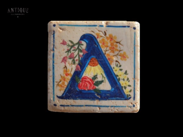 Γράμματα Ρετρό Ντεκόρ Χειροποίητα Πλακάκια Ζωγραφική