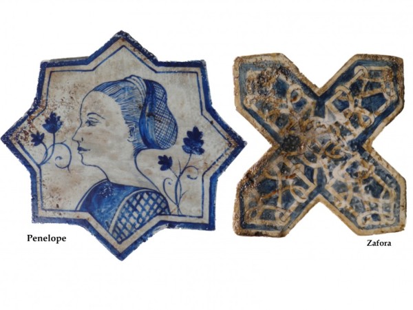 Χειροποίητα Μοναστηριακά Πλακάκια Κνωσός Τραβερτίνο Με Σχέδια Ζωγραφισμένα.