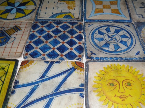 Κουζίνας Χειροποίητα Πλακάκια Travertino Πήλιο Ζωγραφιστά Σχέδια 16 χ 16cm