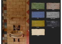 Χειροποίητα Πλακάκια Τραβερτίνο Τοίχου Μέτσοβο.