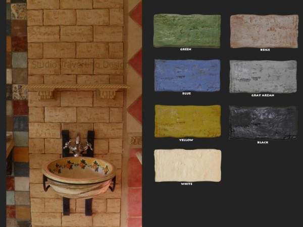 Χειροποίητα Πλακάκια Τραβερτίνο Τοίχου Μέτσοβο.