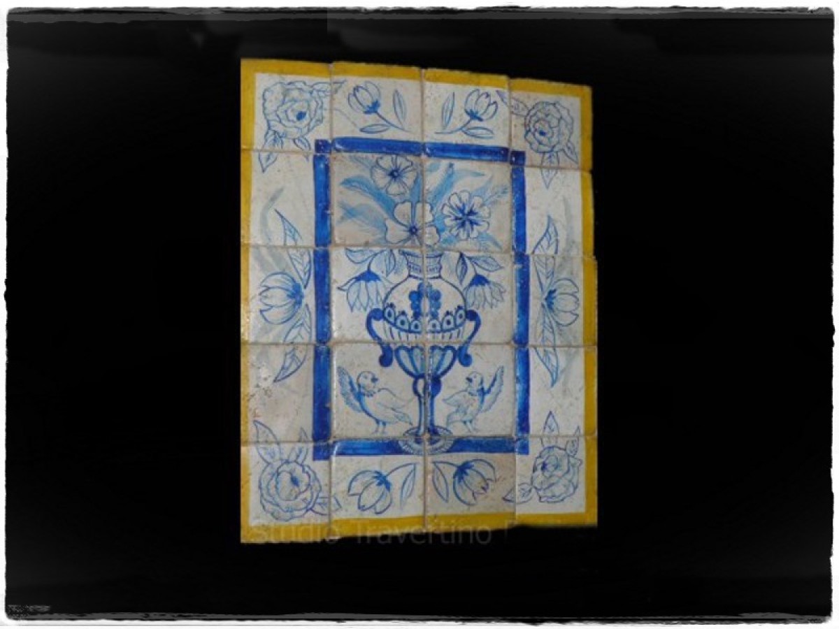 Παραστάσεις με διακοσμητικά χειροποίητα Τραβερτίνο πλακάκια Κλέα Χανιά. 