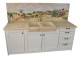 Kitchen Representation Painting Handmade Field Tile Travertine 200 x 60 cm