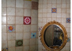 Χειροποίητα Πλακάκια Τραβερτίνο Φυσικά Μπεζ Σαντορίνη.