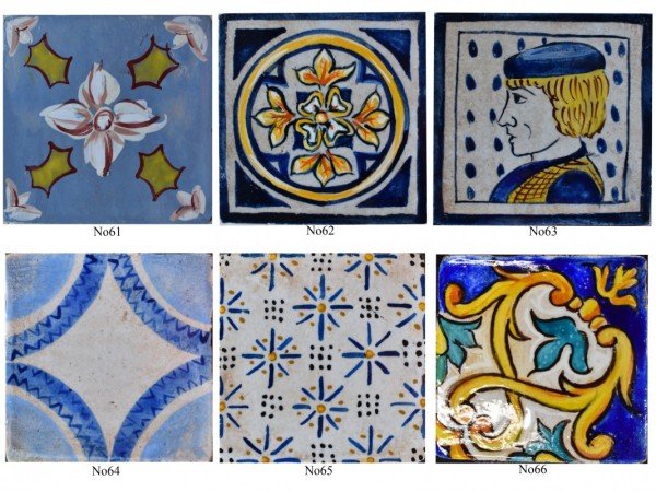 Πλακάκια Τραβερτίνο χειροποίητα ζωγραφιστά Σαντορίνη.