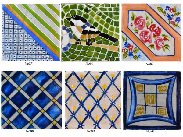 Πλακάκια Τραβερτίνο χειροποίητα ζωγραφιστά Σαντορίνη.