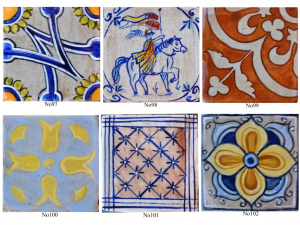 Πλακάκια Τραβερτίνο χειροποίητα ζωγραφιστά Σαντορίνη.