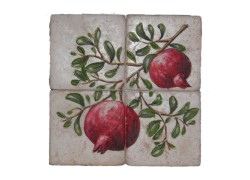 Pomegranate Kitchen Decor Handmade Tiles
