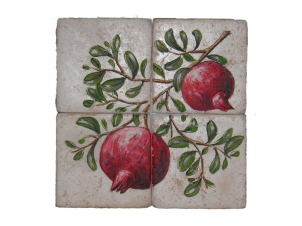 Ρόδια Ντεκόρ Κουζίνας Χειροποίητα Πλακάκια