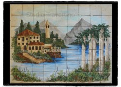 Handmade representation Travertine decor tiles kitchen/bathroom Monastery.