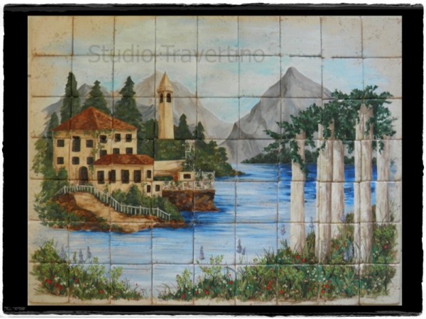 Χειροποίητη παράσταση Travertino ντεκόρ πλακάκια κουζίνας/μπάνιου Μοναστήρι.