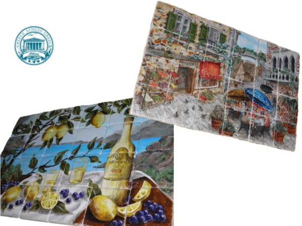 Vintage Πλακάκια Τοίχου Χειροποίητα Παζλ Σχέδιο Λιμοντσέλο