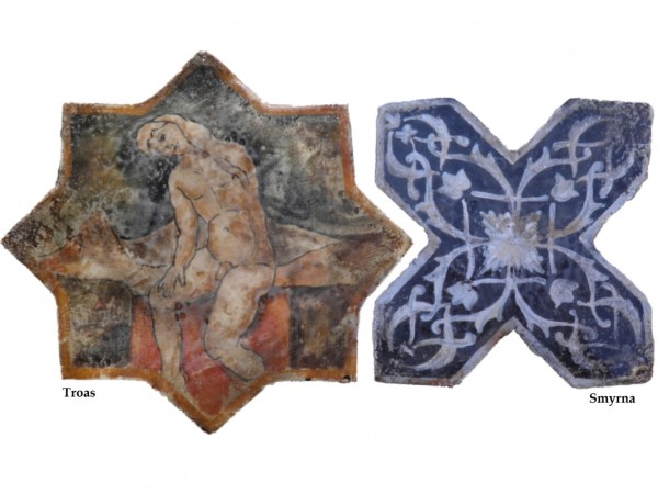 Χειροποίητα Μοναστηριακά Πλακάκια Κνωσός Τραβερτίνο Με Σχέδια Ζωγραφισμένα.