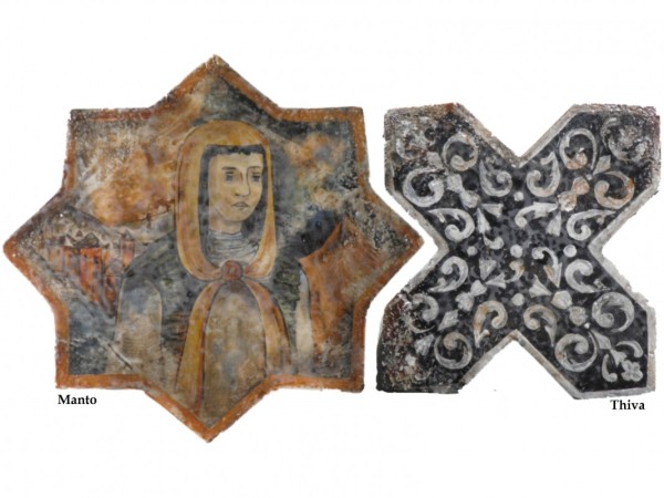 Χειροποίητα Μοναστηριακά Πλακάκια Κνωσός Τραβερτίνο Με Σχέδια Ζωγραφισμένα.