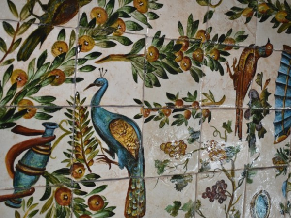 Χειροποίητα ζωγραφικά παράσταση πλακίδια traverrtino παράσταση φάρμα