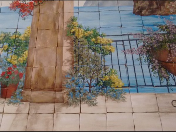 Χειροποίητη Επένδυση Τοίχου Ζαγορά Πλακάκια Σχέδιο Αντικέ.