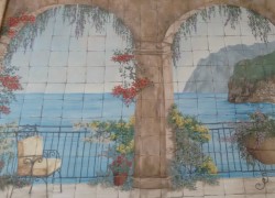 Χειροποίητη Επένδυση Τοίχου Ζαγορά Πλακάκια Σχέδιο Αντικέ.