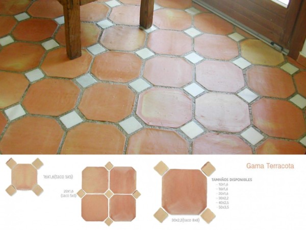 Cotto Octagons Φυσικά Χειροποίητα Πλακίδια Πατώματος  Εσωτερικών Εξωτερικών Χώρων 