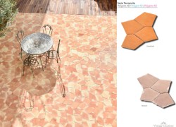 Πολύγωνο Χειροποίητο Πλακάκι Terracotta με 5 Γωνίες