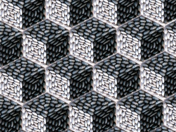 Τρισδιάστατα βότσαλα σε δίχτυ για επένδυση 