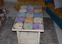 Προσφορά Vintage Τραπέζι Σαλονιού Παλαιωμένο Με Χειροποίητα Πλακάκια Μοναστηριακά  450,00 € 