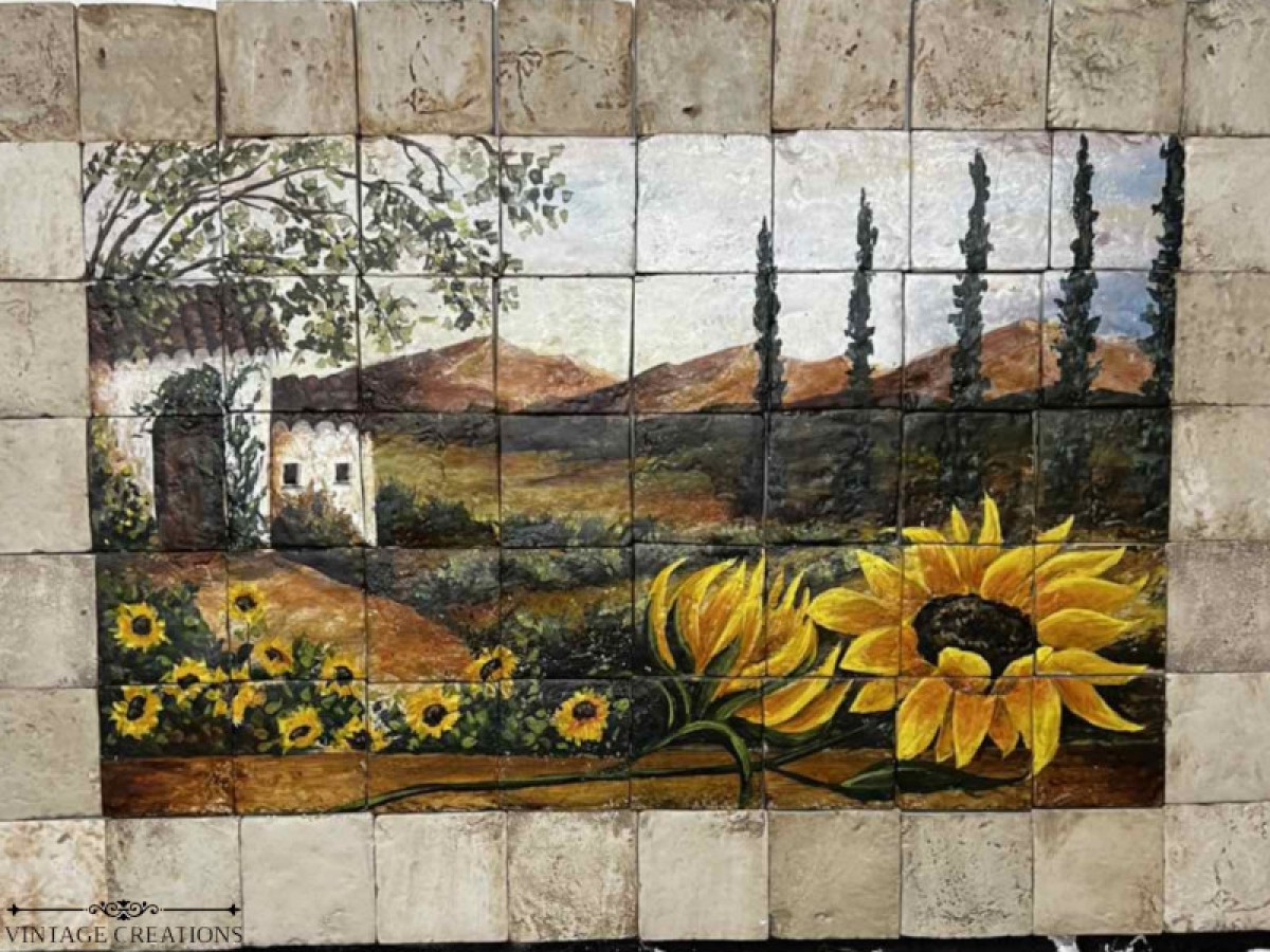 Πλακάκια Χειροποίητα Παράσταση Σχέδιο Εξοχή Μοναδική Προσφορά 300,00€