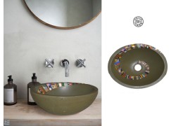 Προσφορά Χειροποίητος Νεροχύτης Οβάλ Μπάνιου Με Σχέδιο 100,00 Euro