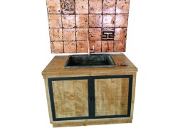 Ρουστίκ Έπιπλο Μπάνιου Χειροποίητο Λίνδος προσφορά 450,00€