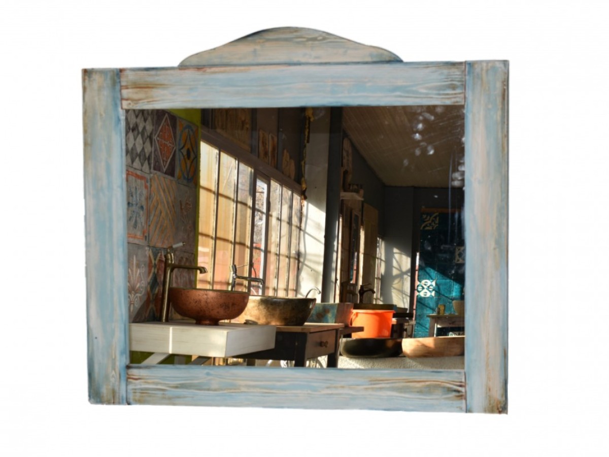 Ξύλινος Παλαιωμένος Καθρέπτης Τιμή Προσφοράς 90,00 €