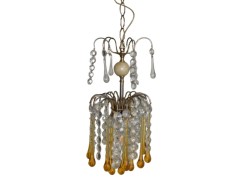 Ειδικής Μεγάλης Αξίας Προσφορά Retro Πολυέλεος φωτιστικό Με Κρύσταλλα Και Μια Λάμπα Τιμή 85,00 €