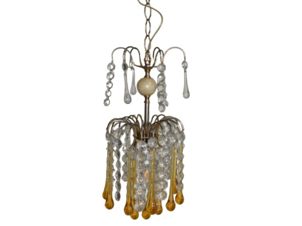 Ειδικής Μεγάλης Αξίας Προσφορά Retro Πολυέλεος φωτιστικό Με Κρύσταλλα Και Μια Λάμπα Τιμή 85,00 €